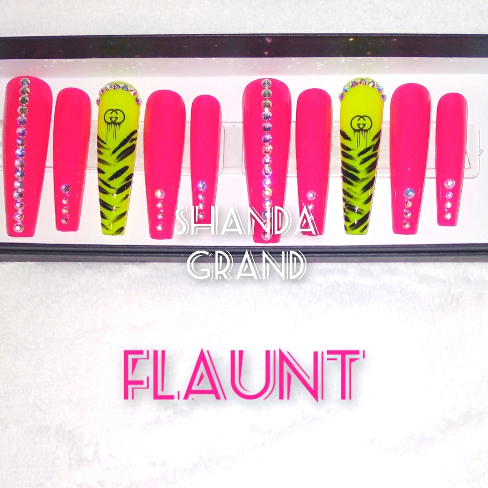 Extra Long Lux Press-On Nail Set (Coffin Shape)